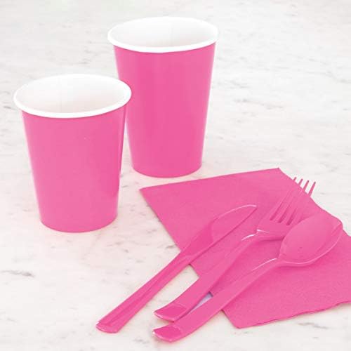 9oz Hot Pink Paper Cups, 14ct (31436)