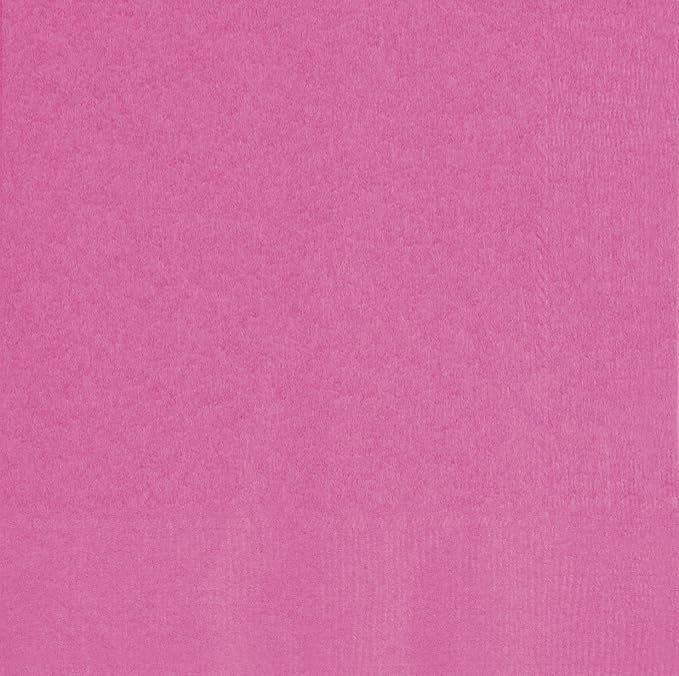 Solid Luncheon Napkins | Hot Pink Color Theme | 50ct, Pack of 50