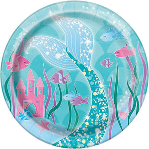 Mermaid Round 7" Dessert Plates, 8ct