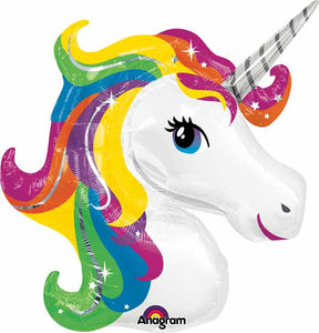 RAINBOW UNICORN 33" SHAPE P35 PKG