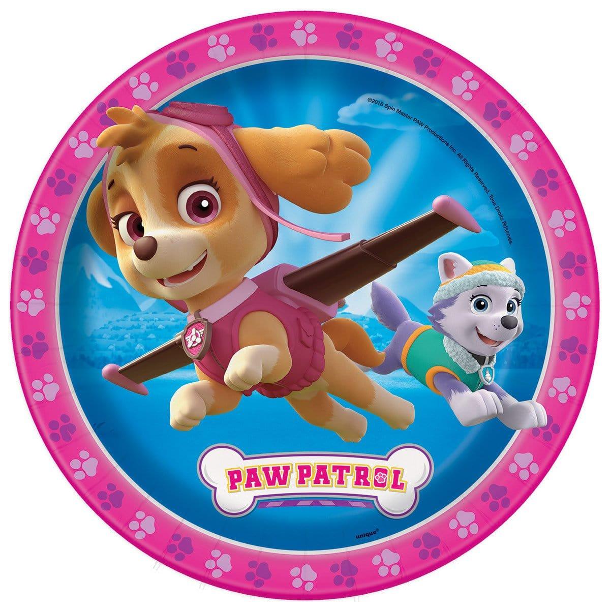 Paw Patrol Girl Dinner Plates 9 inches 8 per package