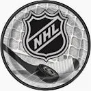 Hockey NHL Round Beverage Paper Plates, 7 in, 8 Count