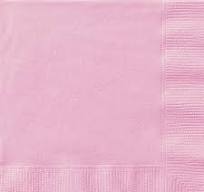 Solid Luncheon Napkins | Light Pink Color Theme | 50ct, Pack of 50
