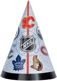 Hockey NHL Party hats 8Ct