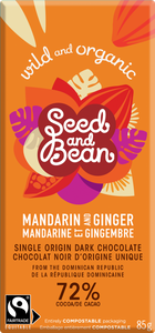 Seed & Bean Mandarin & Ginger Dark Chocolate 72% Bar