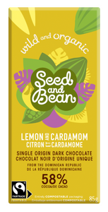 Seed & Bean Lemon & Cardamom Dark Chocolate 58% Bar