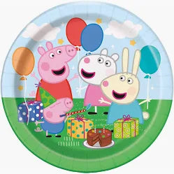 Peppa Pig Birthday Paper Dessert Plates, 7in, 8ct,