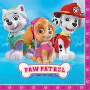 Paw Patrol Girl lunch napkins, 16 per package