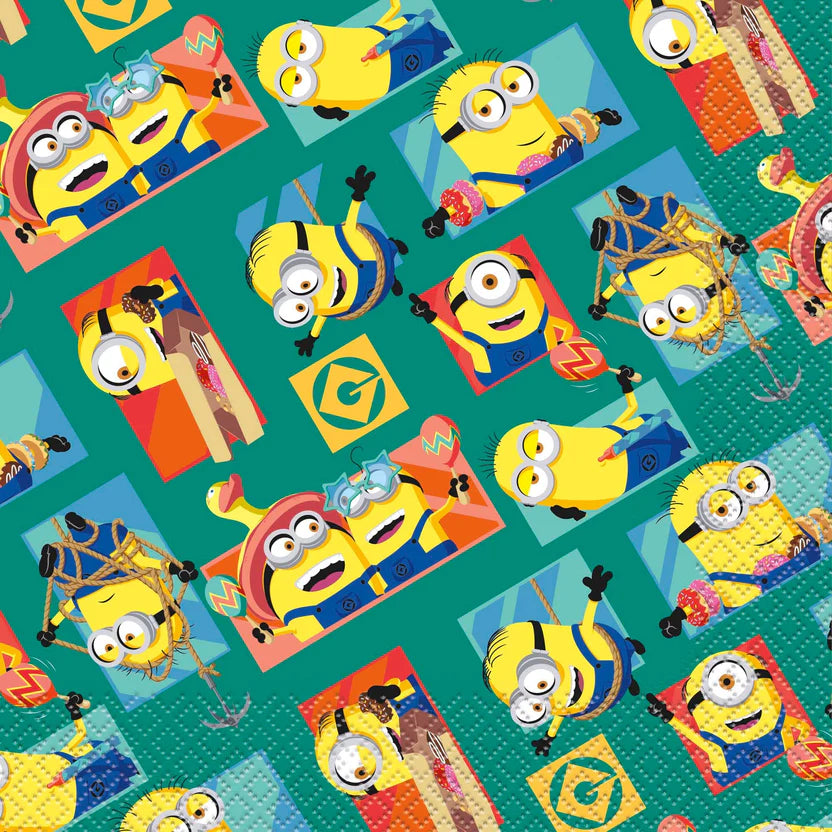 Despicable Me 4 Birthday Large Lunch Napkins, 16 Count