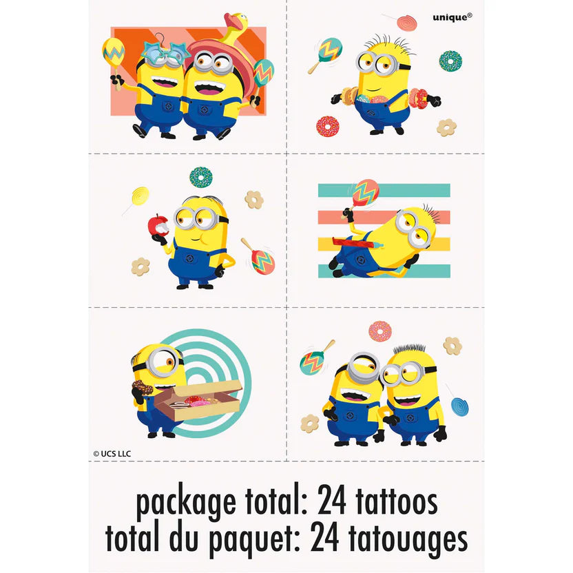 Despicable Me 4 Tattoo Sheets, 4 Count