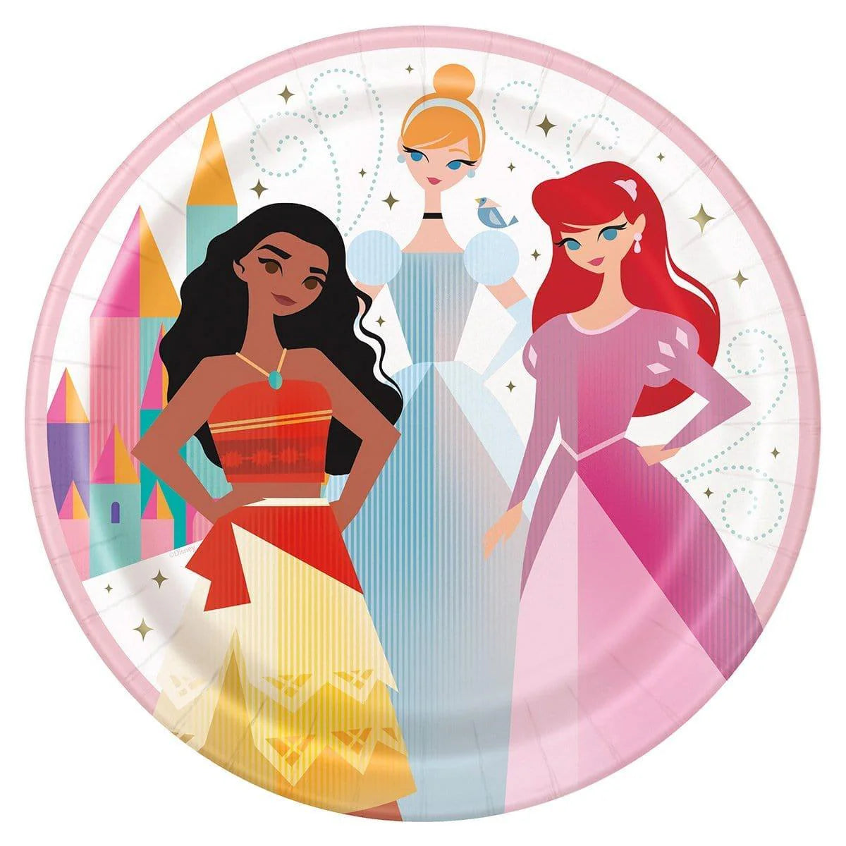 Disney Princess Lunch Paper Plate 9 Inches, 8 Count