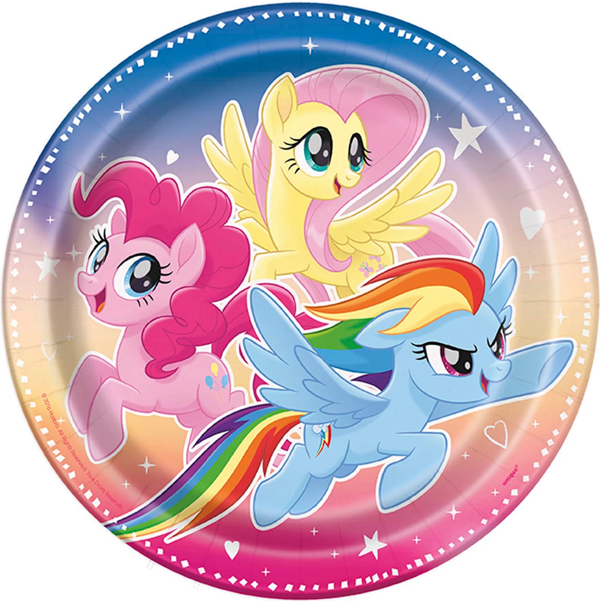 My Little Pony Birthday Large Round Lunch Paper Plates, 9 Inches, 8 Count