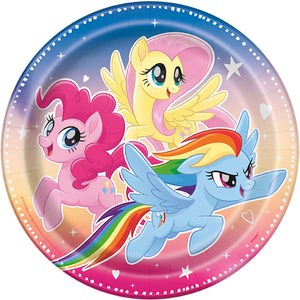 My Little Pony Birthday Large Round Lunch Paper Plates, 9 Inches, 8 Count