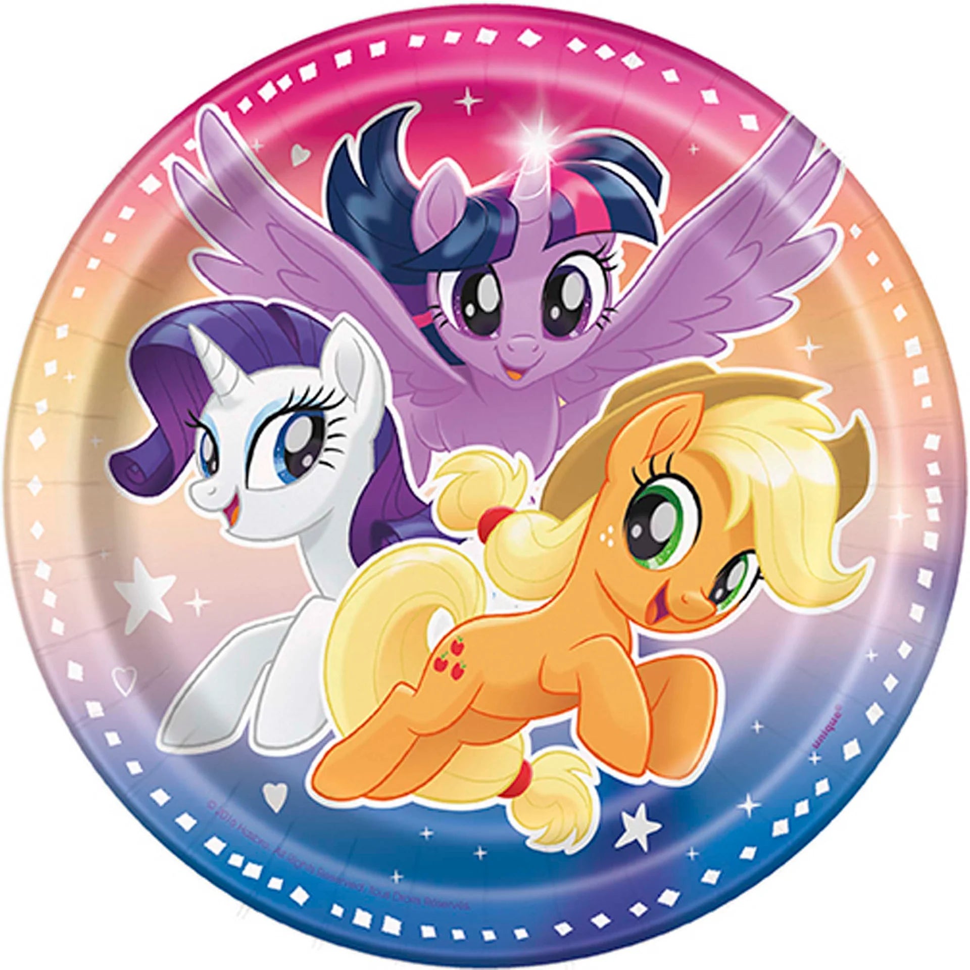 My Little Pony Birthday Small Round Dessert Paper Plates, 7 Inches, 8 Count