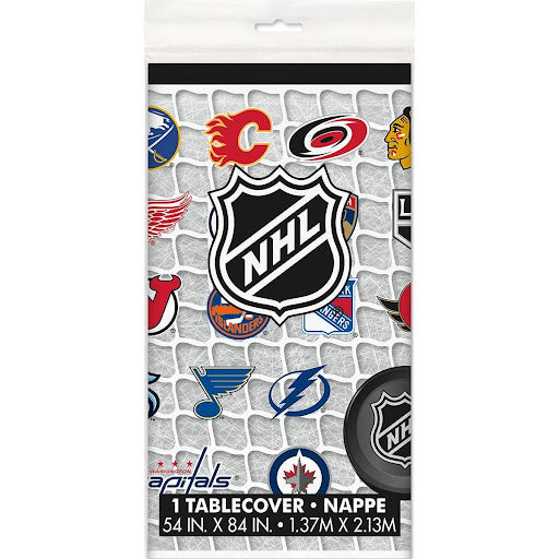 Hockey NHL Plastic Table Cover, 54 in x 84 in